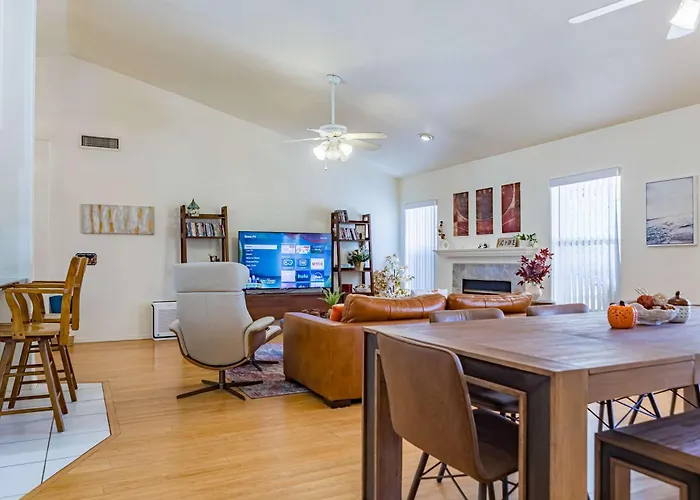 Modern House With Office Cornhole Near Freeways